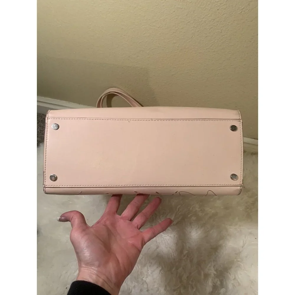 Banana Republic  LASER CUT OUT  Palm LEAF TOTE PINK BLUSH_5